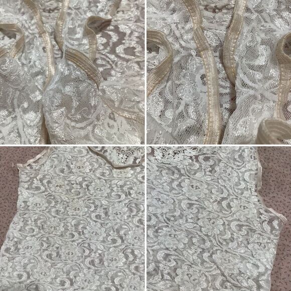 Cinema Etoile Coquette Princesscore Sheer Lace White Stretchy Camisole Size 2X - Picture 7 of 12